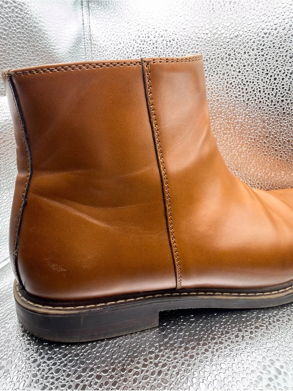 Kenneth Cole Reaction Ely Men's Tan Leather Chelsea Boots 10.5